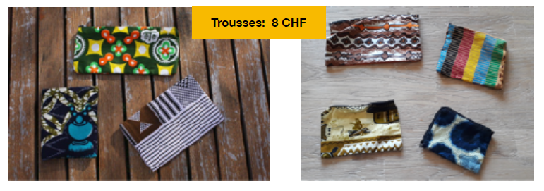 trousses en tissu à 8.- francs